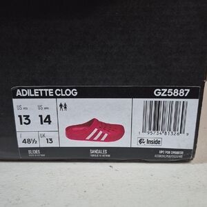 Adidas Adilette Men's 13 Red Clog - New